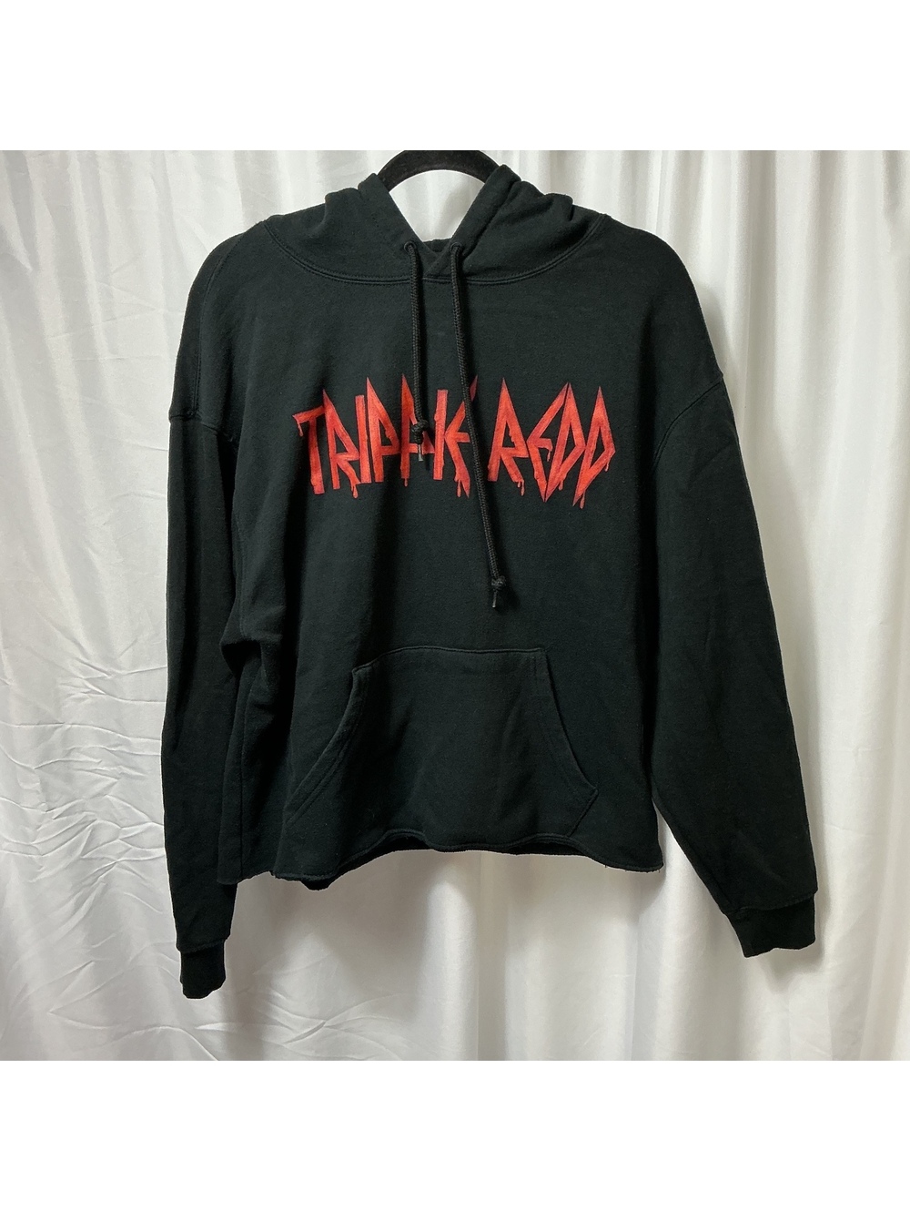 Trippie Redd Hoodie Black Graphic Print Men M Pullover FLAW